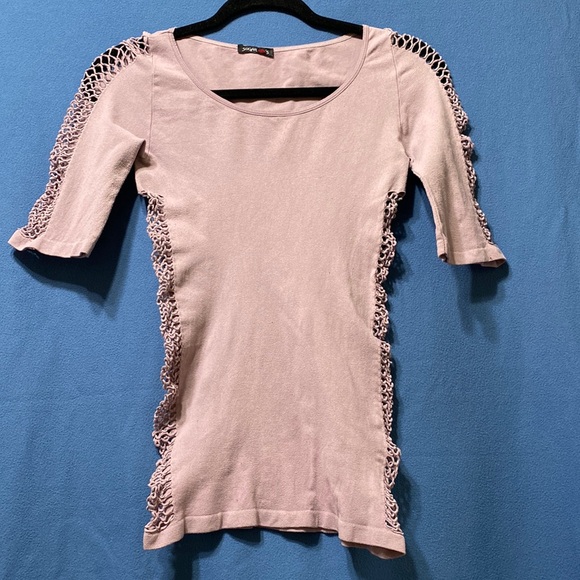 Sugar Tops - Used purple stretch top size S